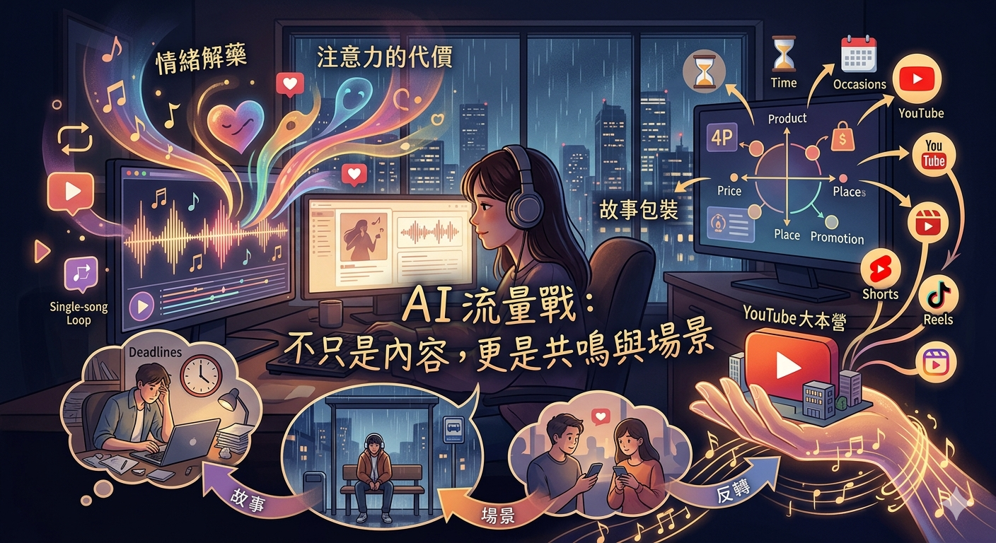 破局 AI 流量紅海：用故事反轉與 4P 矩陣打造高轉化商機